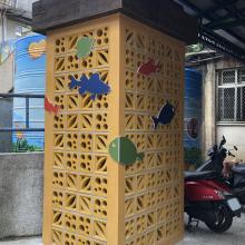 黃色花格磚牆 永安市場2