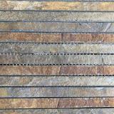 天然石材銹色長條馬賽克-1